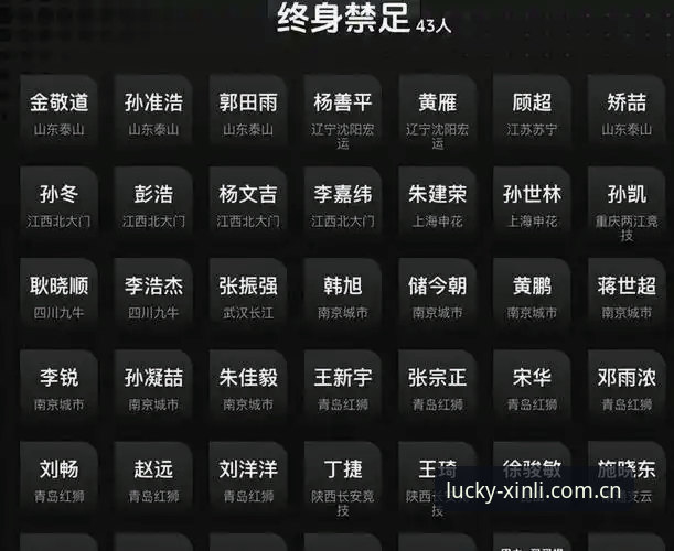 足协第三批禁足名单解读：从反腐案例看体育诚信保障的实用知识